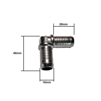 KOLANKO WĘŻA FI 16 ALUMINIOWE